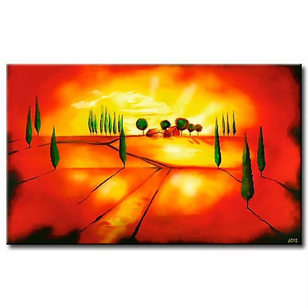 Wandbild Toskana in Rot  XXL günstig online kaufen