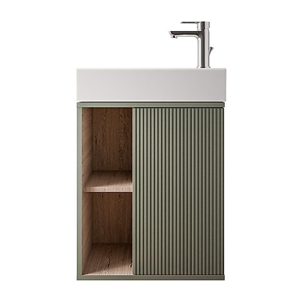 Bernstein Badmöbel-Set BELDIVO, (mit Waschbecken DURAVIT, günstig online kaufen
