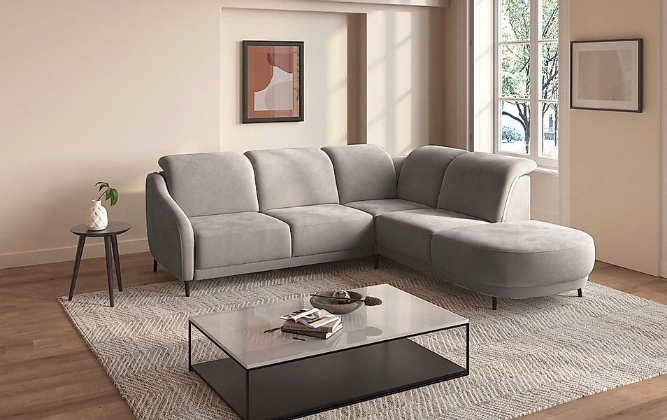 sit&more Ecksofa »Blues L-Form«, wahlweise mit Klapptisch und USB günstig online kaufen