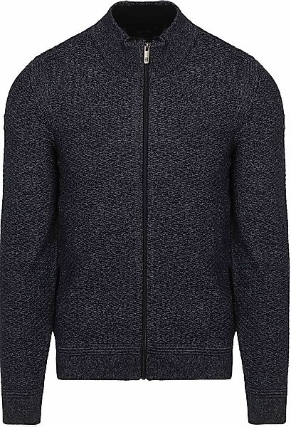 State Of Art Strickjacke Structure Melange Navy - Größe XXL günstig online kaufen