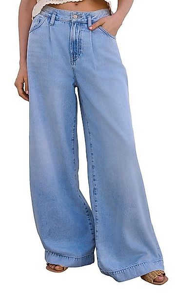 Next Weite Jeans Weite Palazzo-Jeans aus 100 % Baumwolle (1-tlg) günstig online kaufen