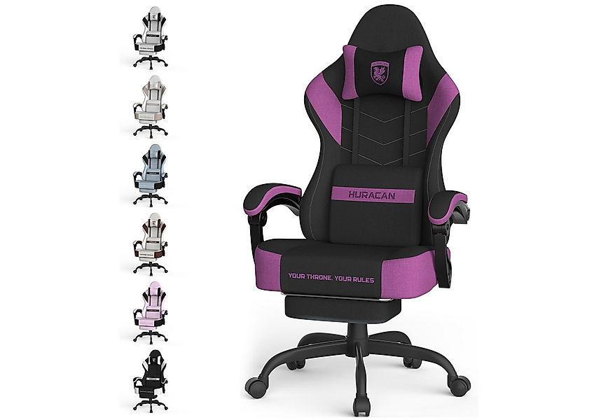 Huracan Gaming-Stuhl Gaming Sessel,PC Stuhl mit Kopfstütze,Lumbarstütze,Fuß günstig online kaufen