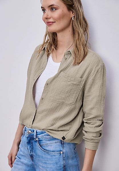 STREET ONE Hemdbluse aus reiner Baumwolle günstig online kaufen