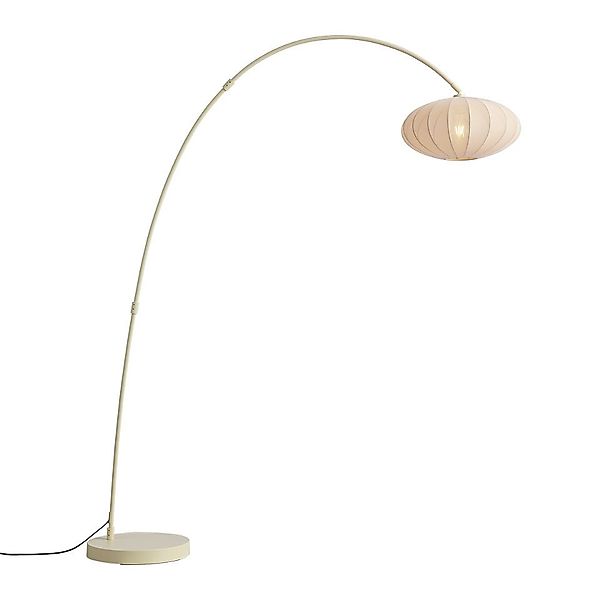 Qazqa Stehlampe Bida, ohne Leuchtmittel, E27, Beige, Japandi, Stahl, 1-flam günstig online kaufen