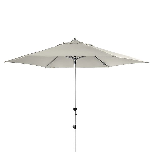 Doppler Marktschirm Expert Ø 306 cm Hellgrau mit Kurbelmechanik günstig online kaufen