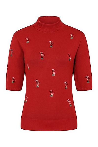 Banned Kurzarmpullover Mushroom Dreams Rot Vintage Rockabilly Pilze günstig online kaufen