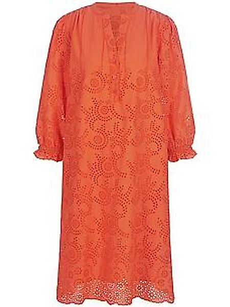 Kleid V-Öffnung am Ausschnitt Marcel Ostertag orange günstig online kaufen