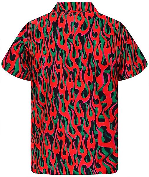 King Kameha Hawaiihemd Flames Allover Funky Hawaii-Hemd Kurzarm Front-Tasch günstig online kaufen