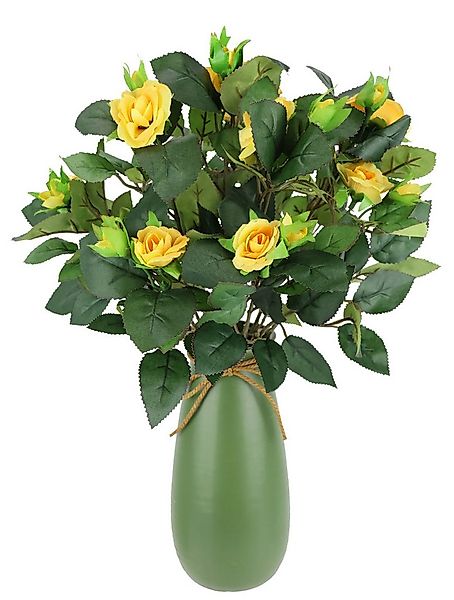 Kunstblume Künstlicher Rosenbusch in Vase, I.GE.A., Höhe 38 cm, Rosenstrauß günstig online kaufen