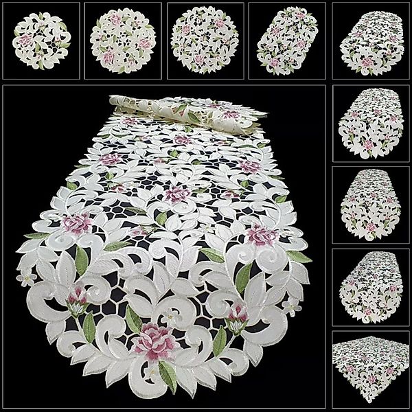 Brilliant Tischdecke / Rose / Frühling, Bestickt günstig online kaufen