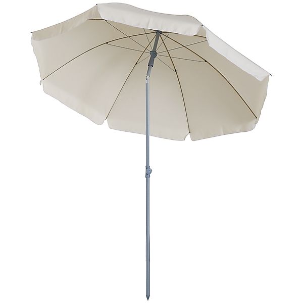 Outsunny Neigbarer Strandsonnenschirm achteckig Garten Ø 2 m Metall Polyest günstig online kaufen