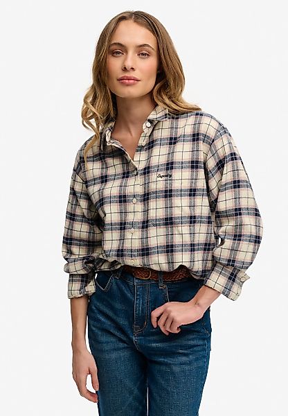 Superdry Karobluse "CHECK FLANNEL RELAXED SHIRT" Baumwolle, relaxed fit, au günstig online kaufen