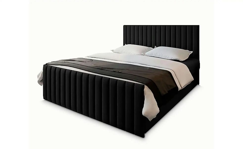 MASSENO Boxbett mit Bettkasten Arion ¦ schwarz ¦ Maße (cm): B: 180 H: 98 Be günstig online kaufen