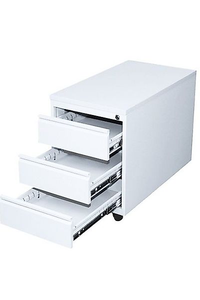 Steelboxx Fächerschrank Lüllmann® Rollcontainer, Frontgriffleiste, 3 Schubl günstig online kaufen