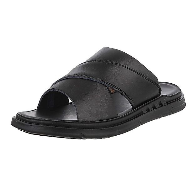 Coolwalk Echtleder Bequeme Herren-Sandalen mit Kreuzband schwarz für Freize günstig online kaufen