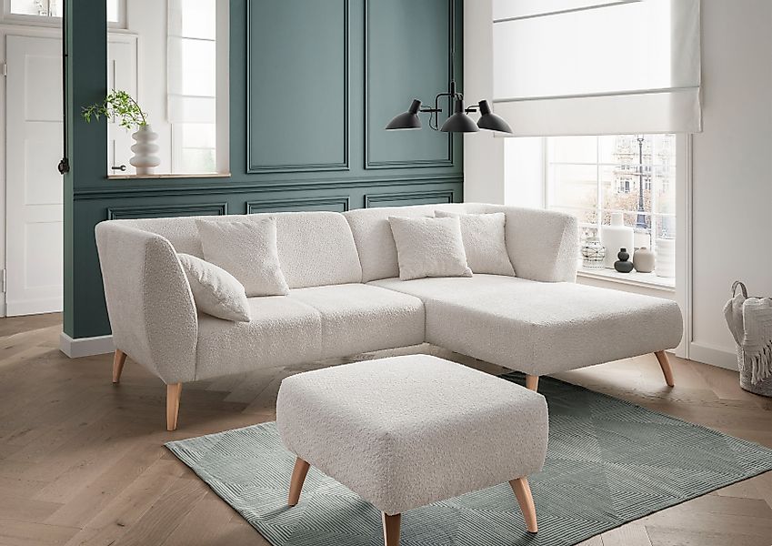 INOSIGN Ecksofa Colori L-Form, Holzfußfarbe wählbar, günstig online kaufen