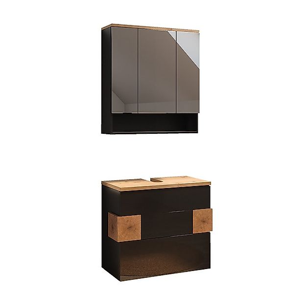 Vicco Badmöbel-Set Eden, Anthrazit/Artisan-Eiche, 2 Teile, (2-St., 2er Set) günstig online kaufen