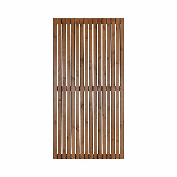 Sichtschutzzaun-Element Quadra 90 cm x 180 cm Natur Lackiert günstig online kaufen