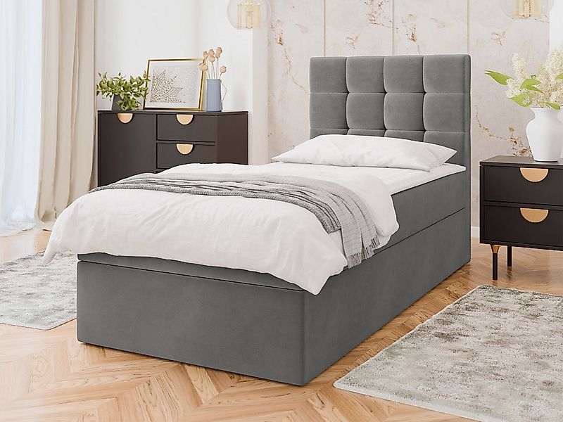MIRJAN24 Boxspringbett Luanda Single (Bonell-Matratze und Topperr), mit Bet günstig online kaufen