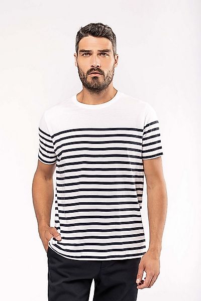 Kariban T-Shirt T-Shirt im Marine-Stil mit Rundhalsausschnitt Bio Herren günstig online kaufen