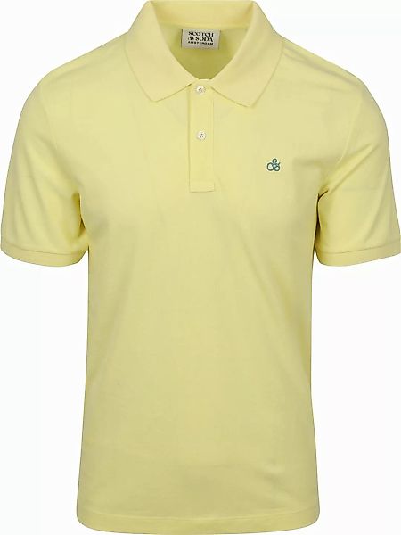 Scotch And Soda Core Piqué Poloshirt Gelb - Größe M günstig online kaufen