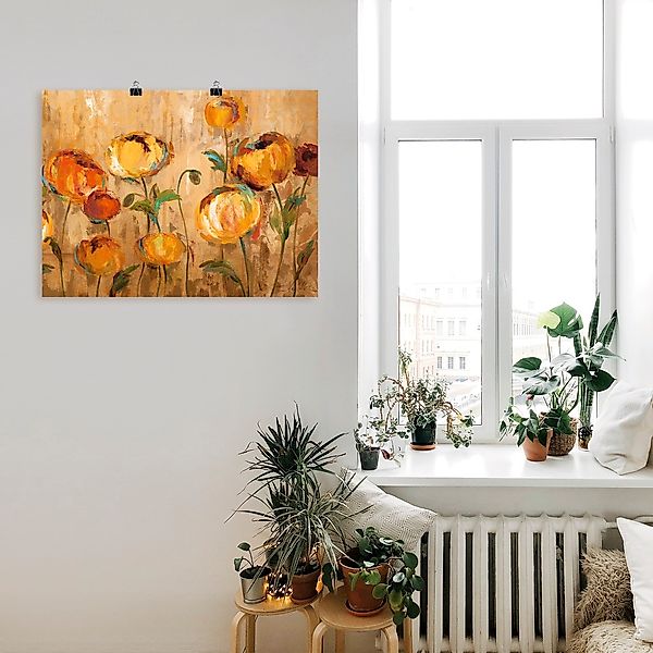 Artland Wandbild "Freudige Ranunkel", Blumen, (1 St.), als Leinwandbild, Po günstig online kaufen