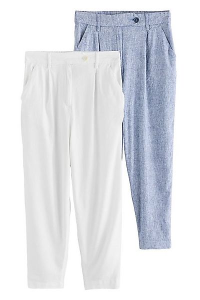 Next Leinenhose 2er-Pack Hosen mit Barrel-Bein und Leinenanteil (1-tlg) günstig online kaufen
