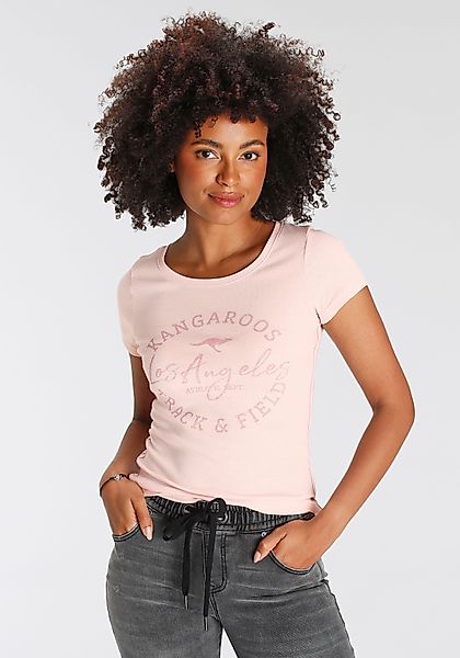 KangaROOS Print-Shirt sehr figurbetonter Schnitt, Print, günstig online kaufen