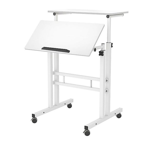 GarveeMore Schreibtisch Höhenverstellbarer mobiler Stehschreibtisch mit Rol günstig online kaufen