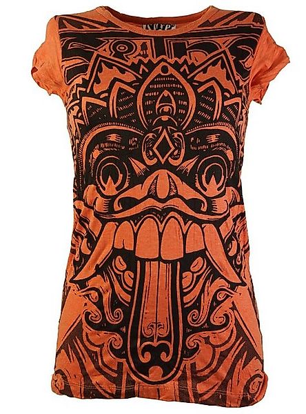 Guru-Shop T-Shirt Sure T-Shirt Dragon - orange Festival, Goa Style, alterna günstig online kaufen