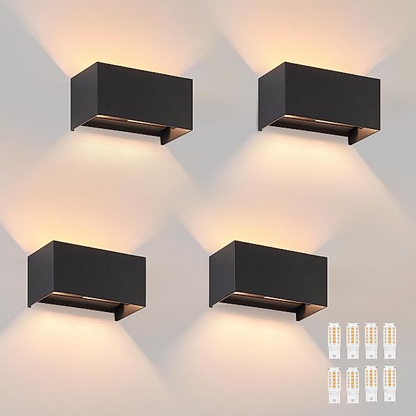 Nettlife LED Wandleuchte Schwarz Up und günstig online kaufen