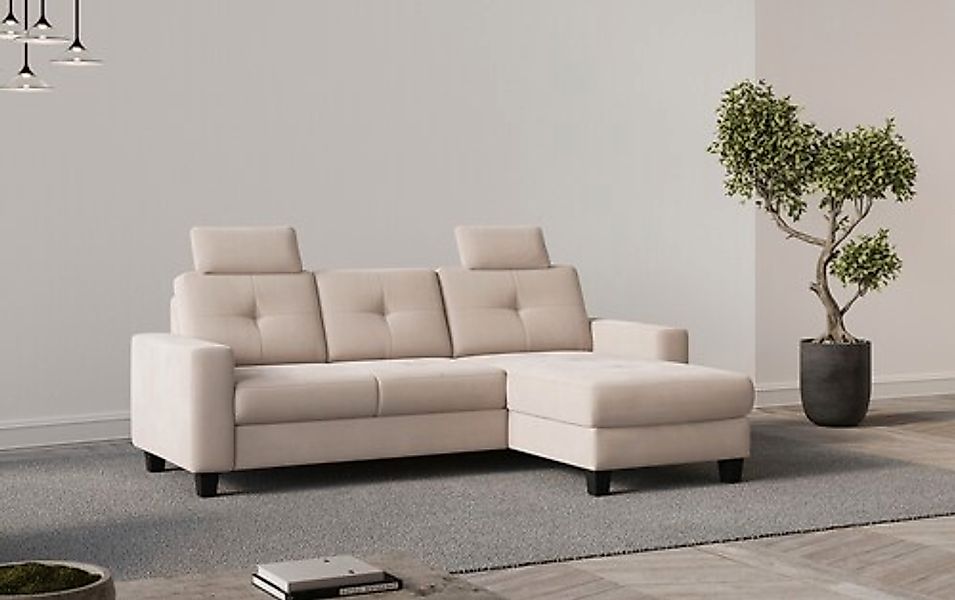Places of Style Ecksofa »Varese«, wahlweise mit Bettfunktion und Bettkasten günstig online kaufen