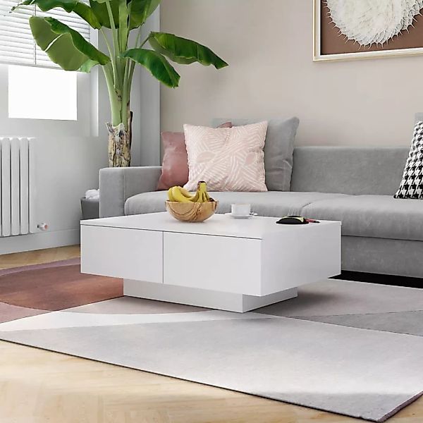 Couchtisch Weiß 90x60x31 Cm Spanplatte günstig online kaufen