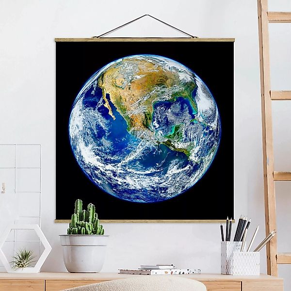Stoffbild mit Posterleisten NASA Fotografie Unsere Erde günstig online kaufen