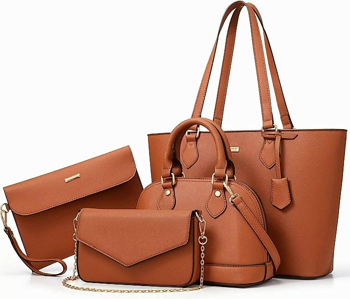 LuxusKollektion Schultertasche Damen Handtasche 4-teiliges Set günstig online kaufen