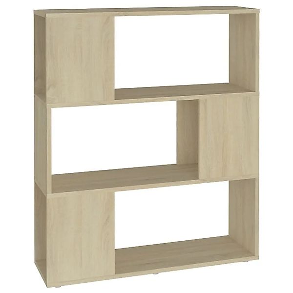 vidaXL Bücherregal Raumteiler Sonoma-Eiche 80x24x94 cm Holzwerkstoff 809128 günstig online kaufen