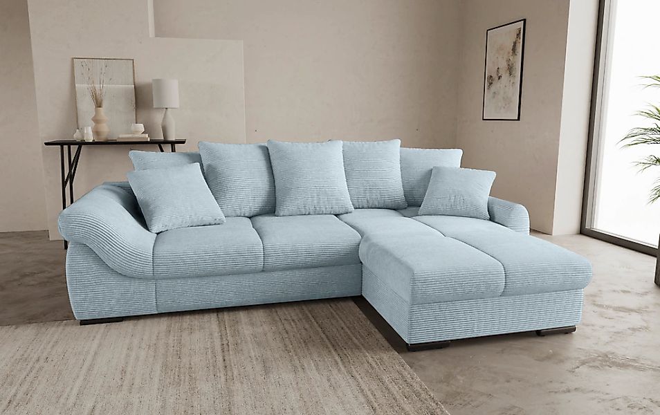 Mr. Couch Ecksofa »Livorno L-Form«, inkl. Hochschläfer-Bettauszug, XL-Bettk günstig online kaufen