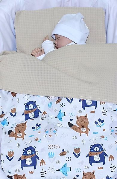 Babydecke Babydecke Waffelpiqué Baumwolle Kuscheldecke Kinderwagendecke, Pr günstig online kaufen