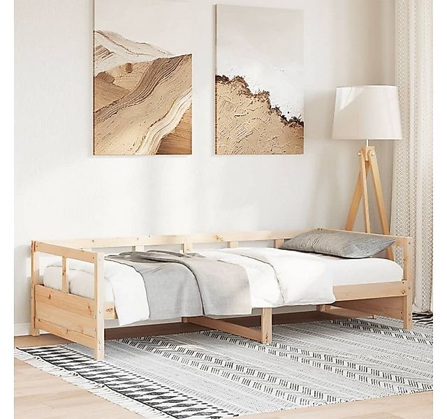 vidaXL Bett, Tagesbett Natur 80x200 cm Massivholz Kiefer günstig online kaufen