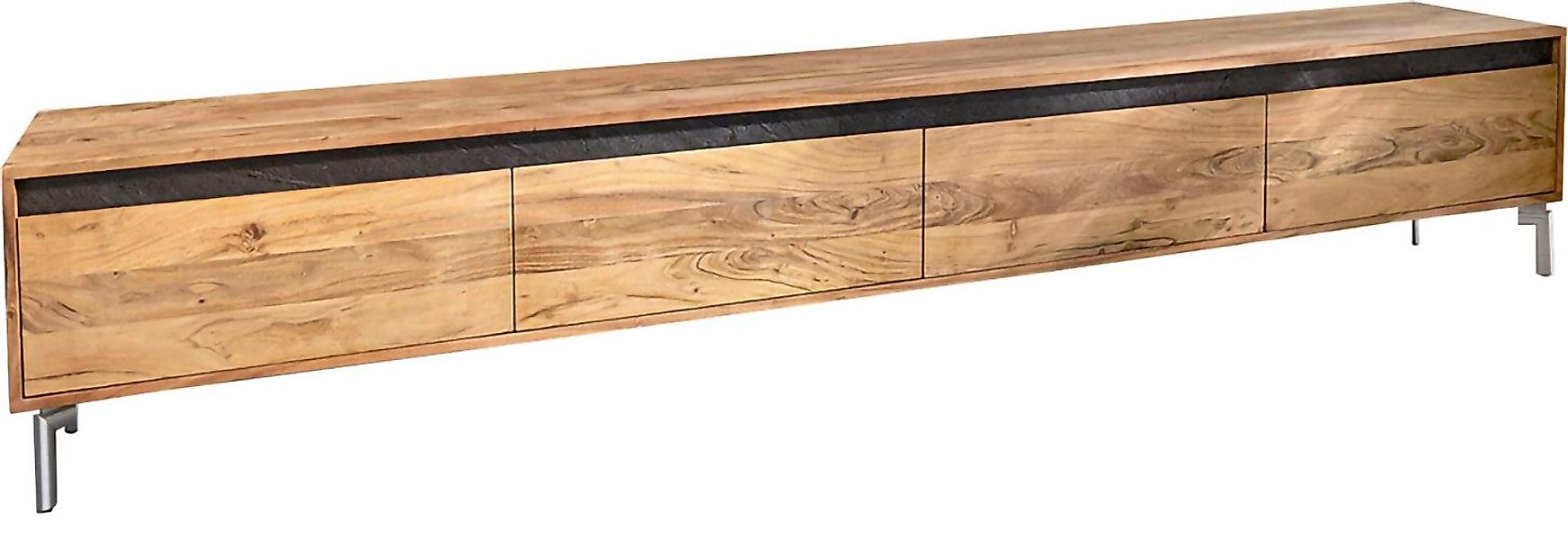 DELIFE Lowboard Stonegrace, Akazie Natur 240 günstig online kaufen