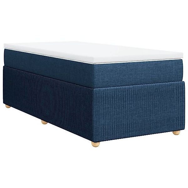 vidaXL Bett Boxspringbett mit Matratze Blau 80x200 cm Stoff günstig online kaufen