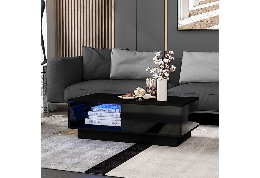 STILVORA Wohnzimmer-Set Hochglanz Kaffeetisch mit Schubladen,Beistelltisch günstig online kaufen