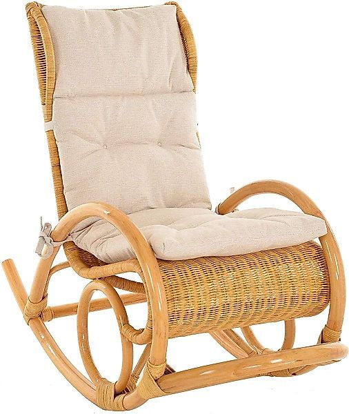 Krines Home Schaukelstuhl Luxor Schaukelstuhl Natur günstig online kaufen