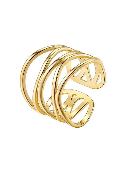 Hey Happiness Fingerring Spirale, Verstellbarer Ring, Edelstahl Ring Multi günstig online kaufen