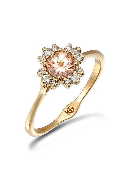 HAZE & GLORY Verlobungsring Diamant Morganit Verlobungsring 375 Gelbgold günstig online kaufen