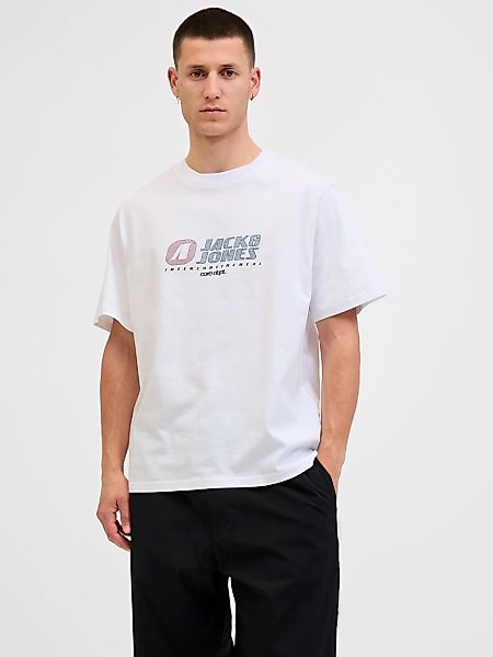 Jack & Jones T-Shirt "JCOTIER FRONT PRINT TEE SS CREW NECK" günstig online kaufen