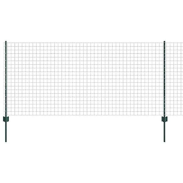 vidaXL Zaun mit Pfosten Grün 1 x 25 m Stahl und PVC 3336007 günstig online kaufen