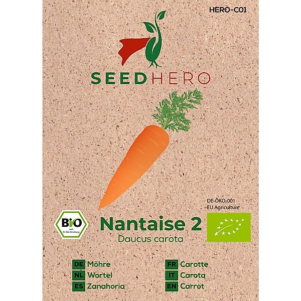 Seedhero BIO Möhre Nantaise 2 Samen günstig online kaufen