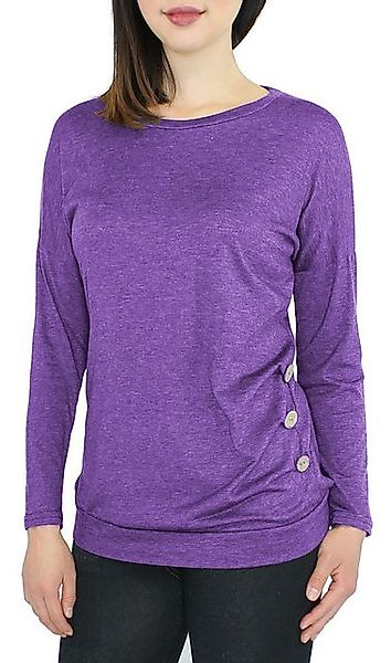 dy_mode Langarmshirt Damen Langarmshirt Rundhals Longshirt günstig online kaufen
