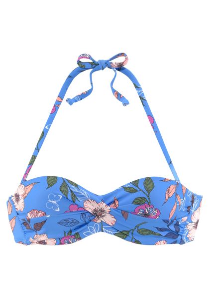 s.Oliver Bügel-Bandeau-Bikini-Top "Maya" mit floralem Design und Wickel-Opt günstig online kaufen